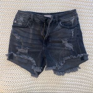 Black Denim Shorts